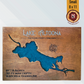 Lake Altoona Resin Wall Art | Eau Claire County WI | Lake Map | Wood Lake Map