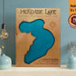 McKenzie Lake Resin Wall Art | Burnett & Washburn County WI | Lake Map | Wood Lake Map