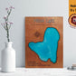 Moon Lake Resin Wall Art | Barron County WI | Lake Map | Wood Lake Map