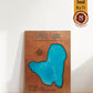 Moon Lake Resin Wall Art | Barron County WI | Lake Map | Wood Lake Map