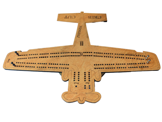 Airplane Cribbage Board