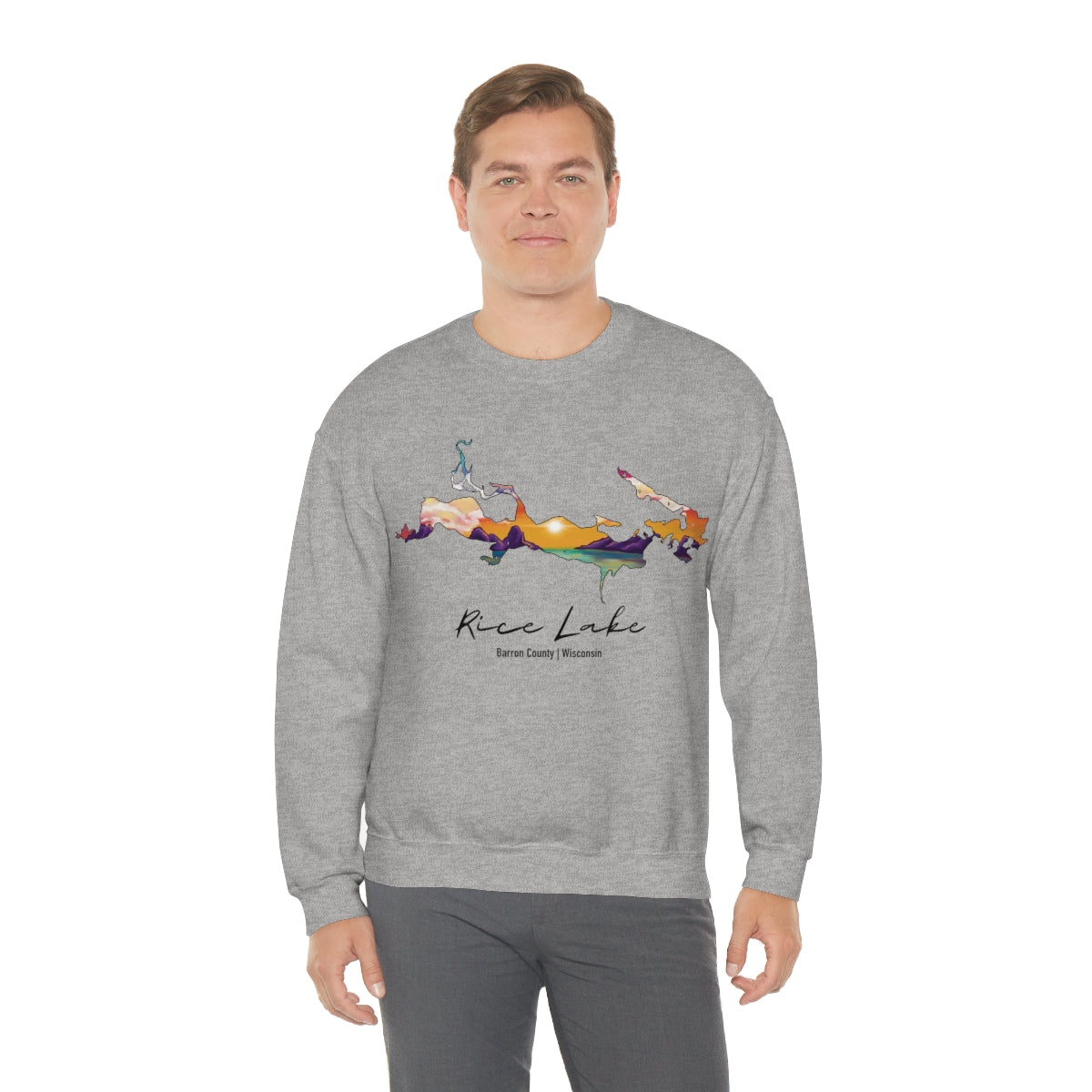 Rice Lake | Sunset | Crewneck Sweatshirt