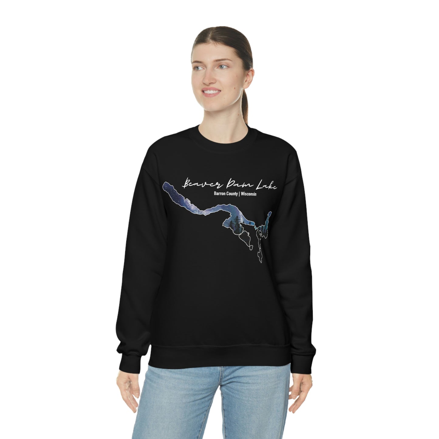 Beaver Dam Lake | Cumberland WI | Northern Lights | Crewneck Sweatshirt