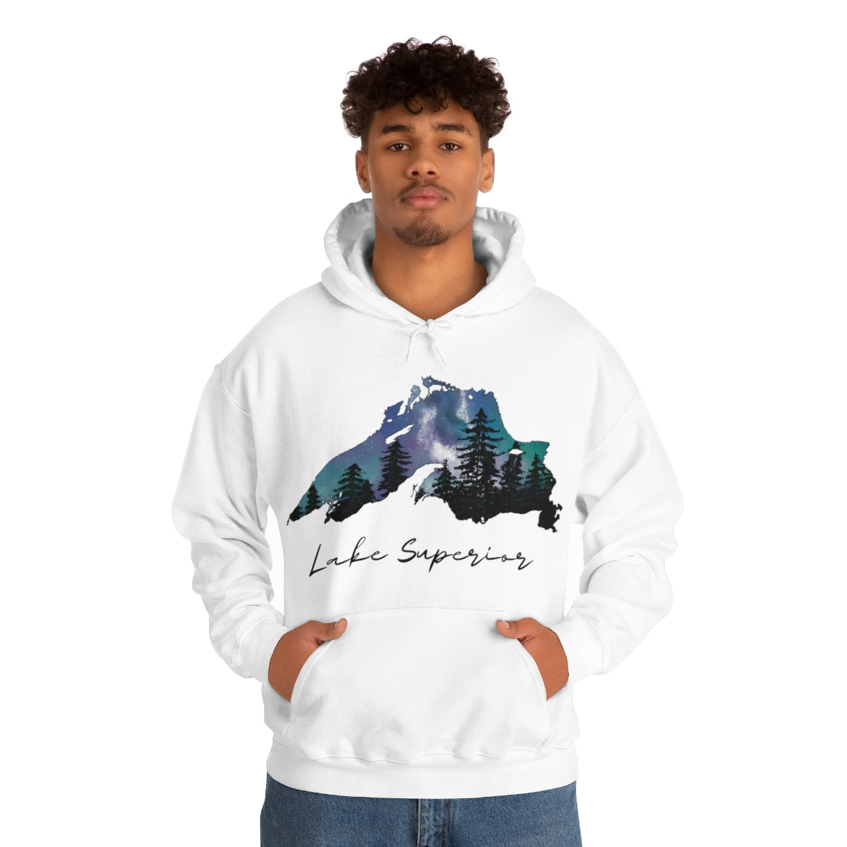 Lake Superior | Northern Lights |  Hooded Sweatshirt