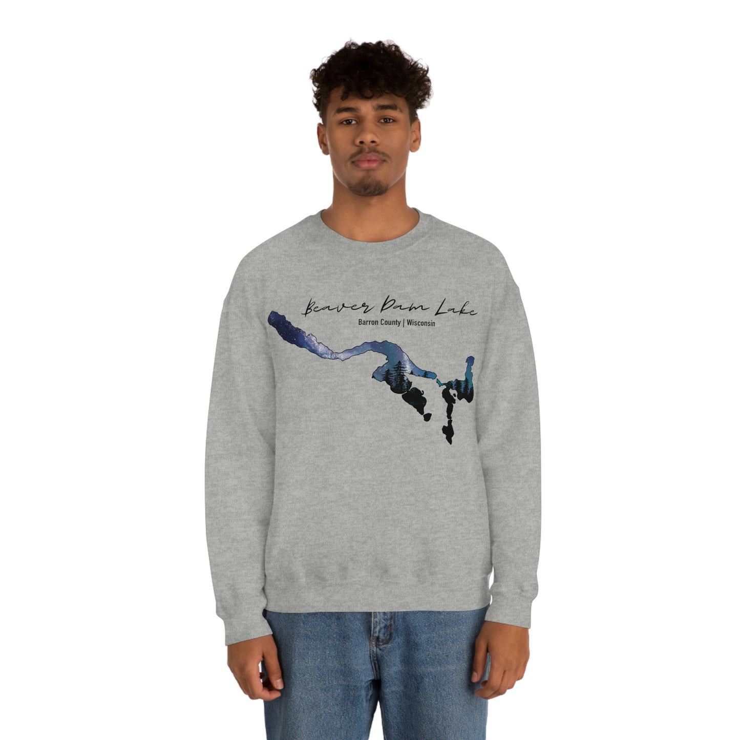 Beaver Dam Lake | Cumberland WI | Northern Lights | Crewneck Sweatshirt