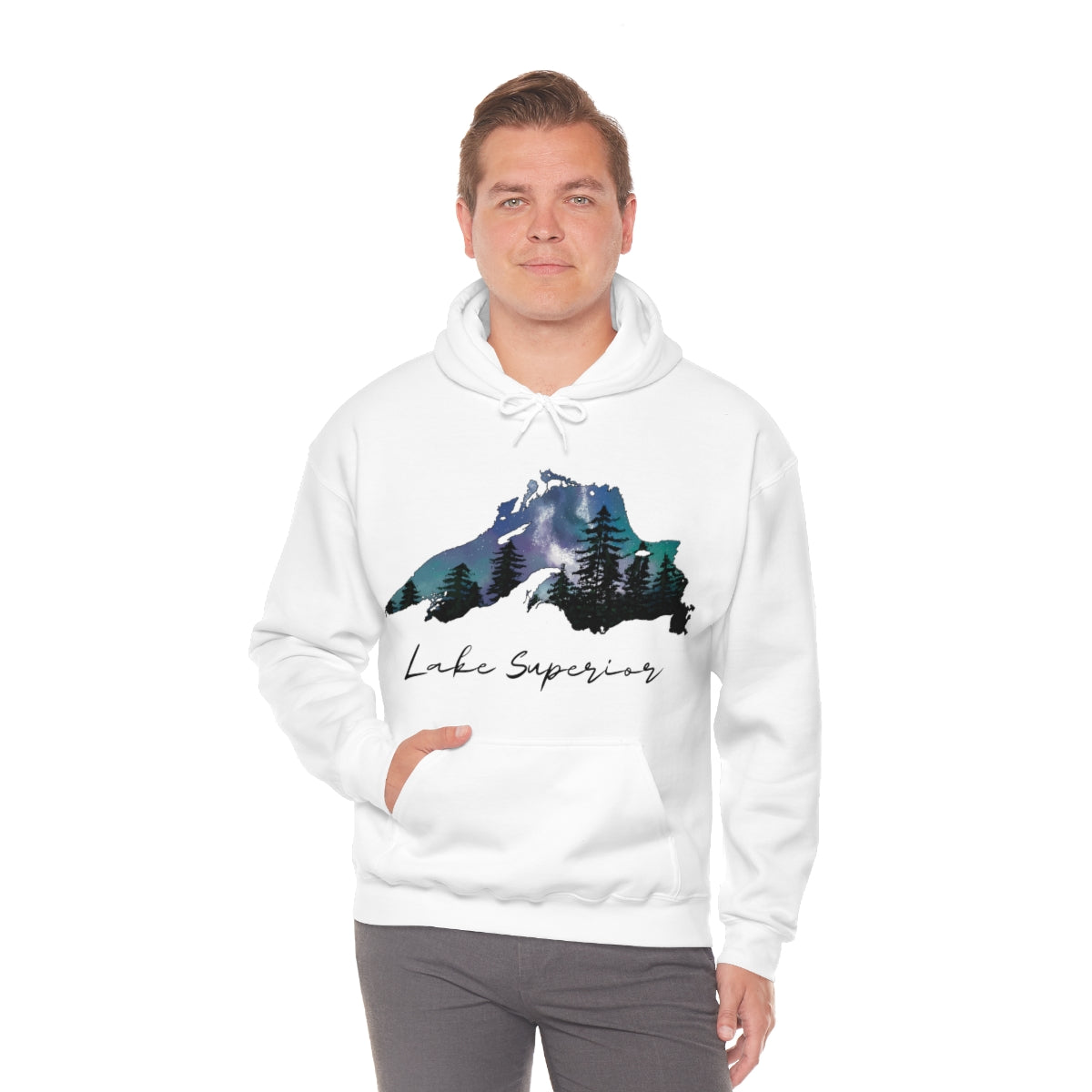 Lake Superior | Northern Lights |  Hooded Sweatshirt