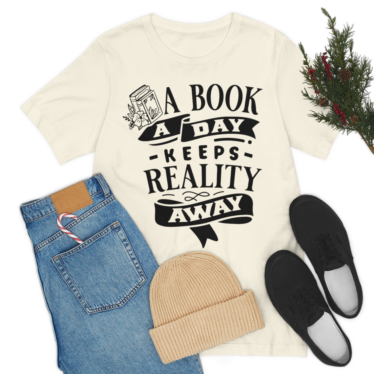 A Book A Day Keeps Reality Away | Unisex Short Sleeve Tee