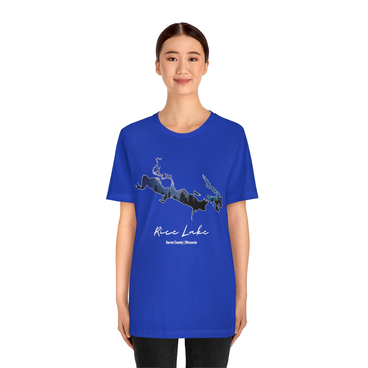 Rice Lake | Rice Lake Wisconsin | Barron County | Northern Lights | Unisex Jersey T shirt