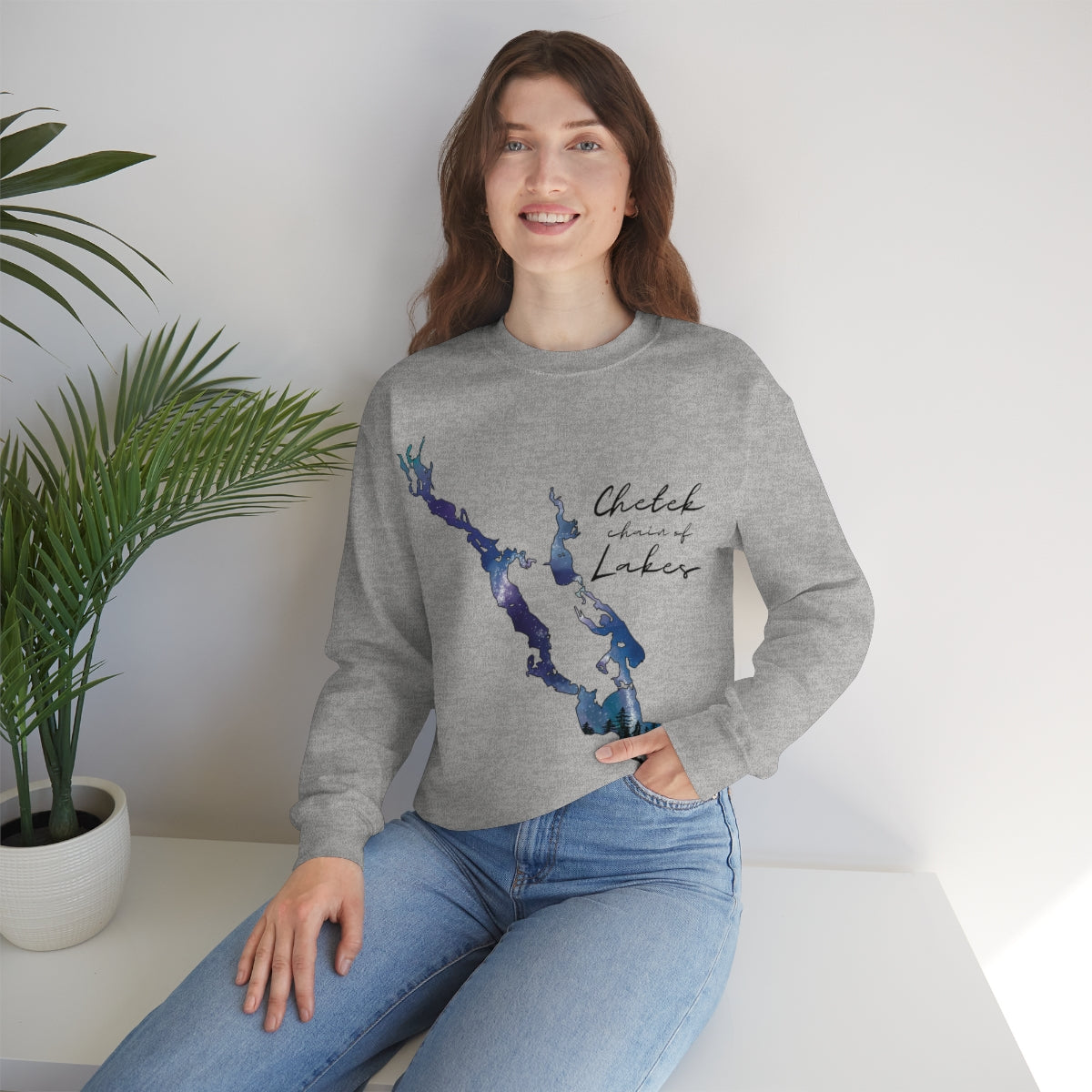 Chetek chain of Lakes | Northern Lights | Crewneck Sweatshirt