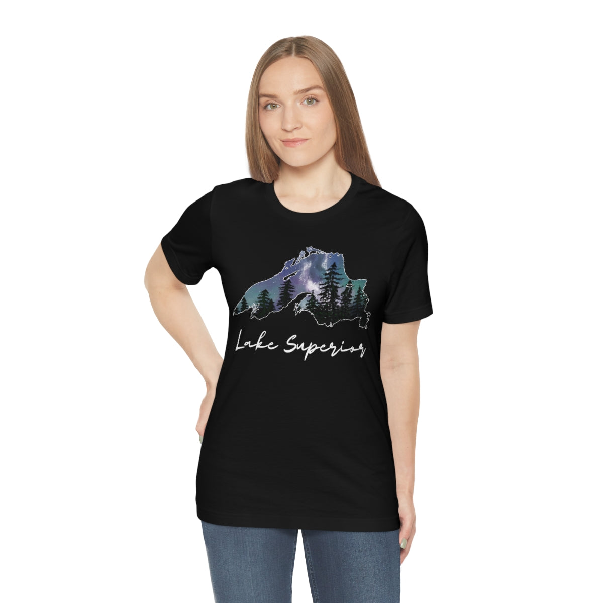 Lake Superior | Northern Lights | Crew Neck T Shirt