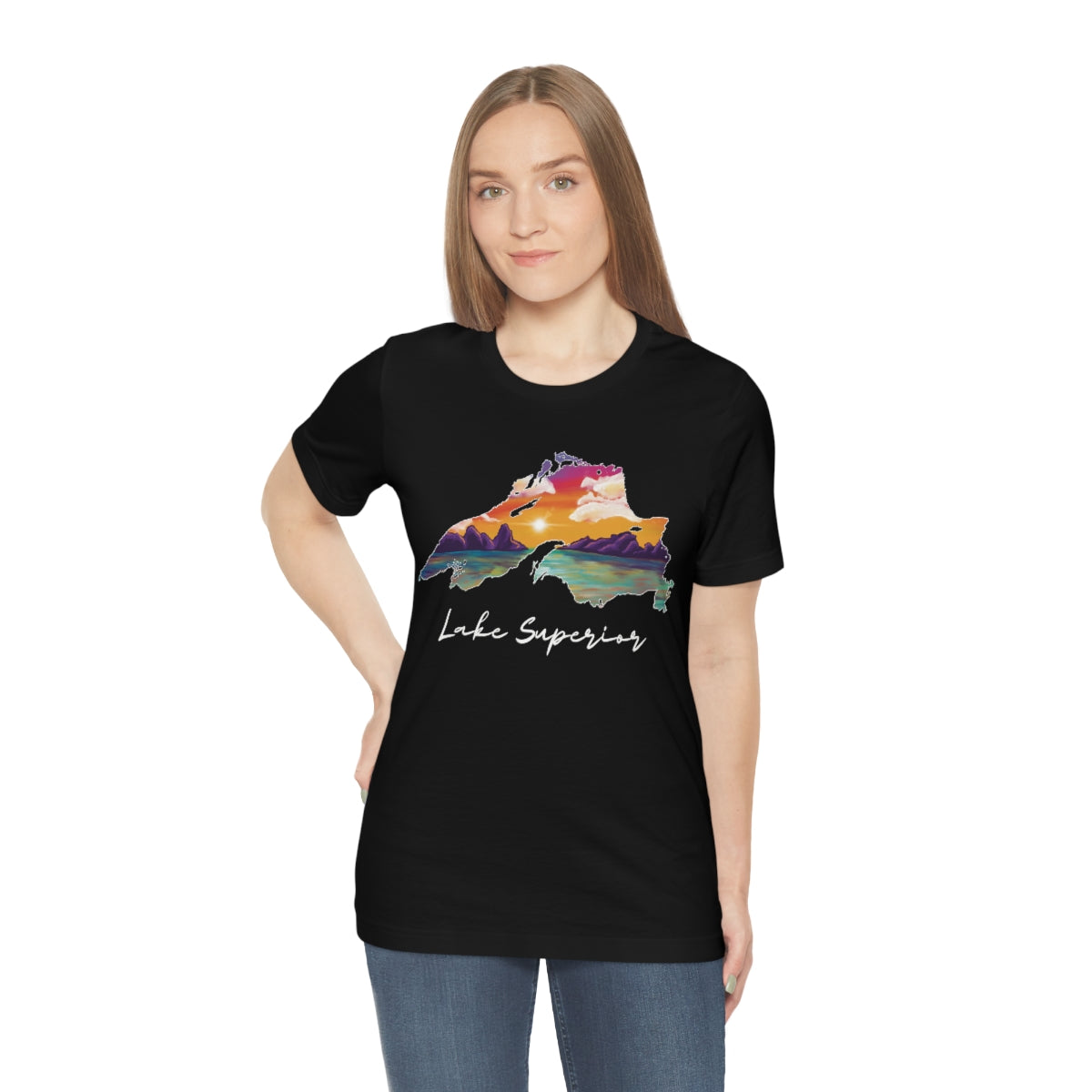 Lake Superior | Sunset Lake | Unisex Jersey T shirt