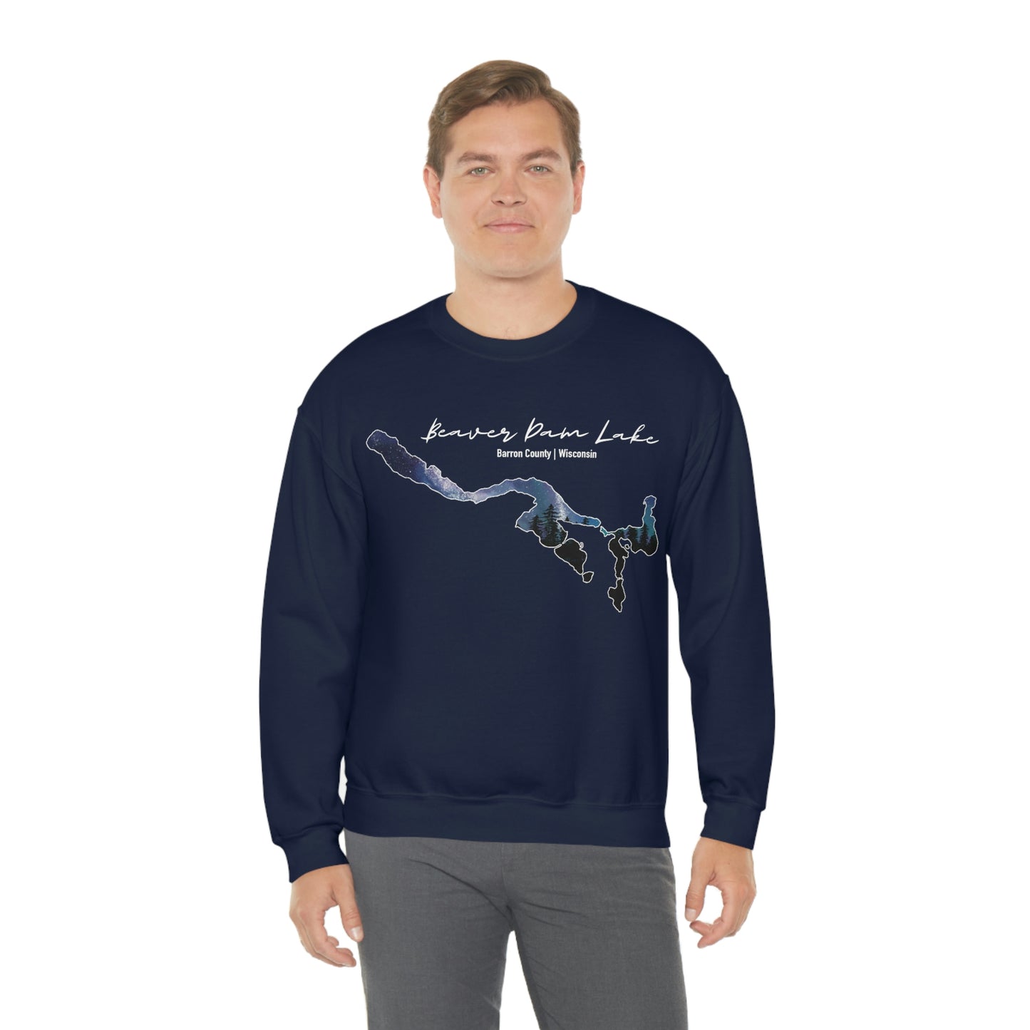 Beaver Dam Lake | Cumberland WI | Northern Lights | Crewneck Sweatshirt