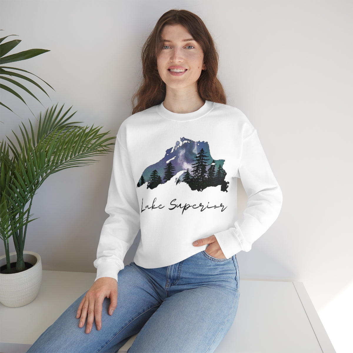 Lake Superior | Northern Lights | Crewneck Sweatshirt