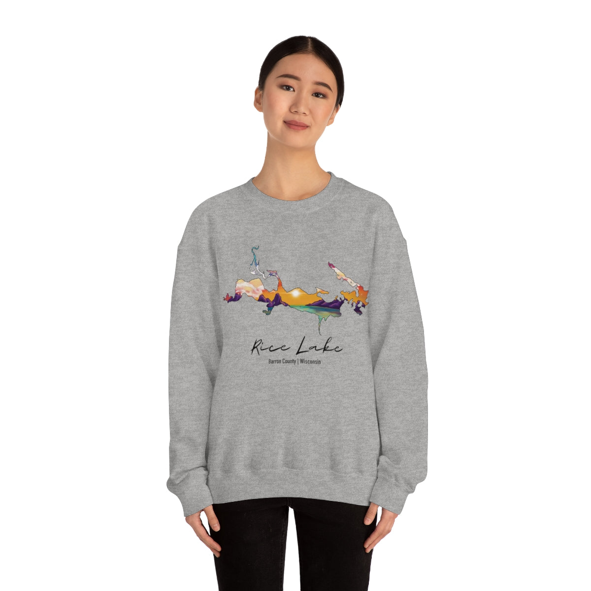 Rice Lake | Sunset | Crewneck Sweatshirt