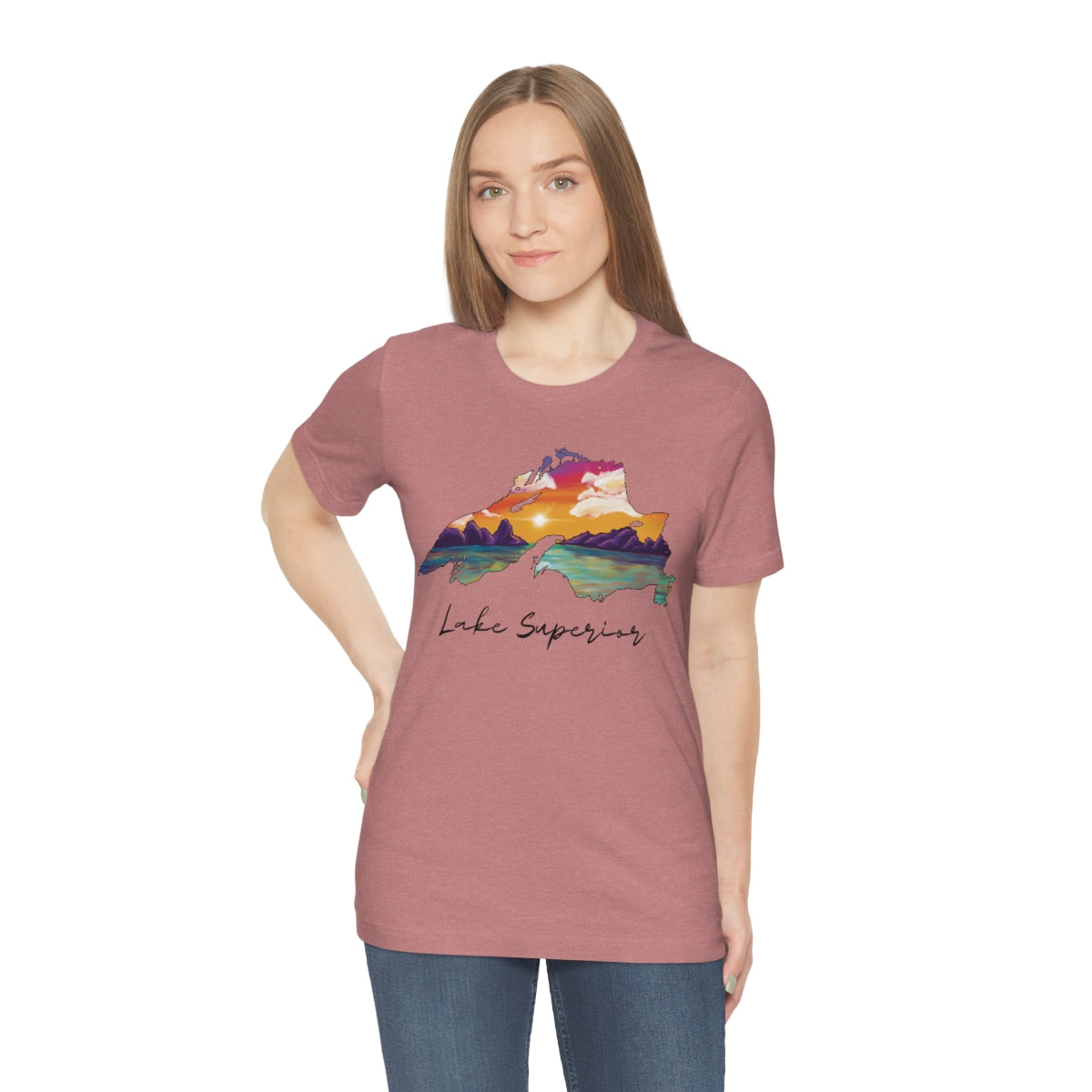 Lake Superior | Sunset Lake | Unisex Jersey T shirt