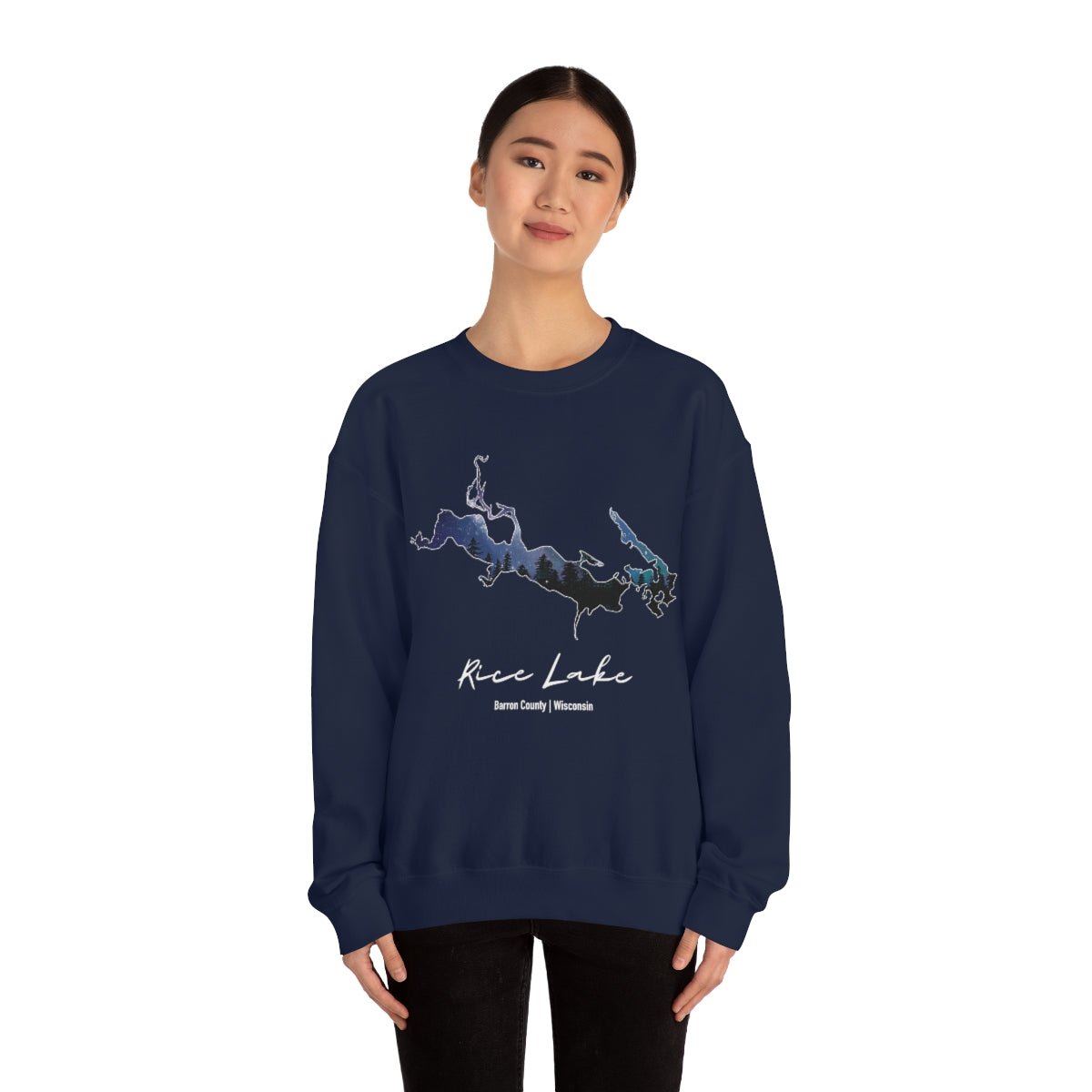 Rice Lake | Northern Lights | Crewneck Sweatshirt