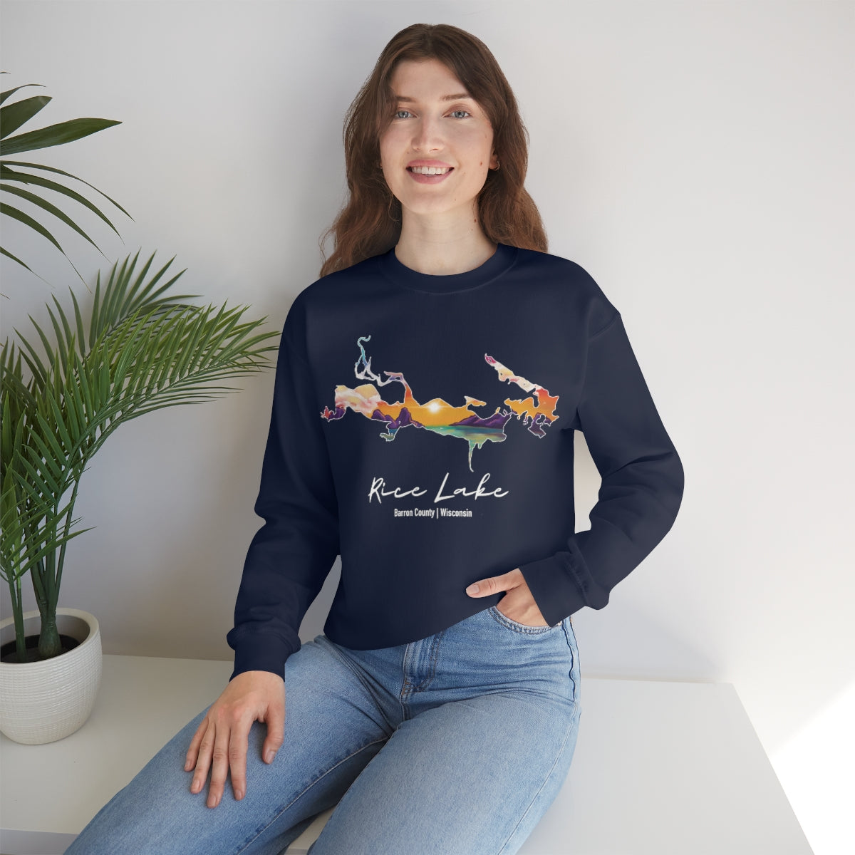 Rice Lake | Sunset | Crewneck Sweatshirt