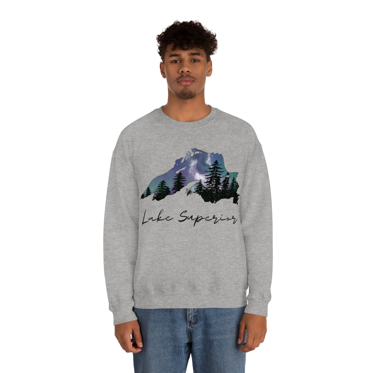 Lake Superior | Northern Lights | Crewneck Sweatshirt