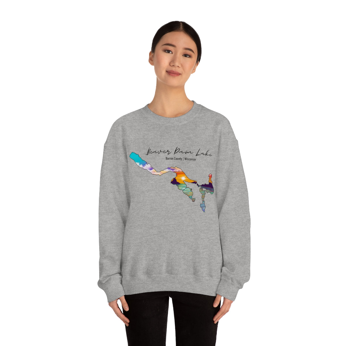 Beaver Dam Lake | Cumberland WI| Sunset | Crewneck Sweatshirt