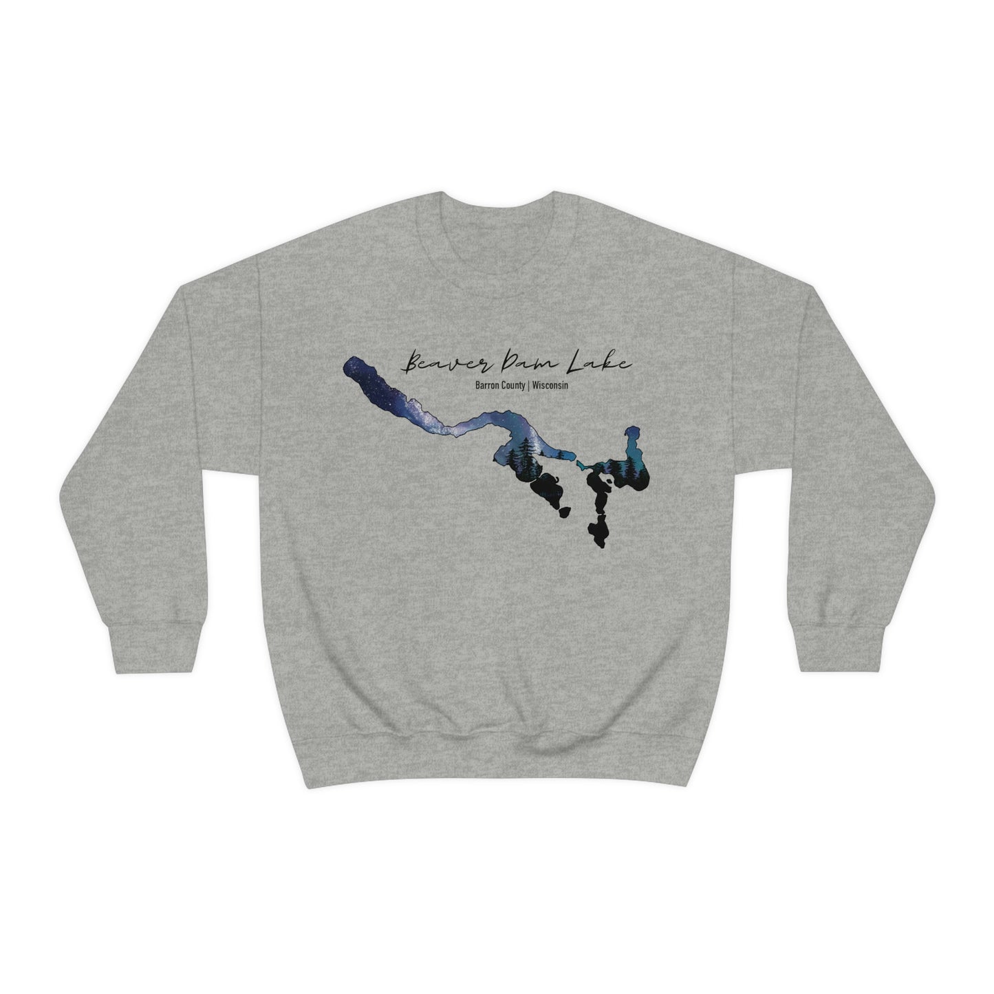 Beaver Dam Lake | Cumberland WI | Northern Lights | Crewneck Sweatshirt