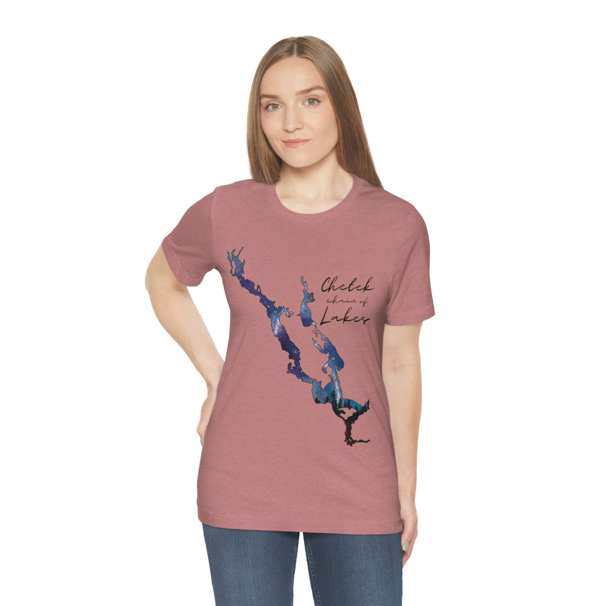 Chetek chain of Lakes | Northern Lights | Unisex Jersey T shirt