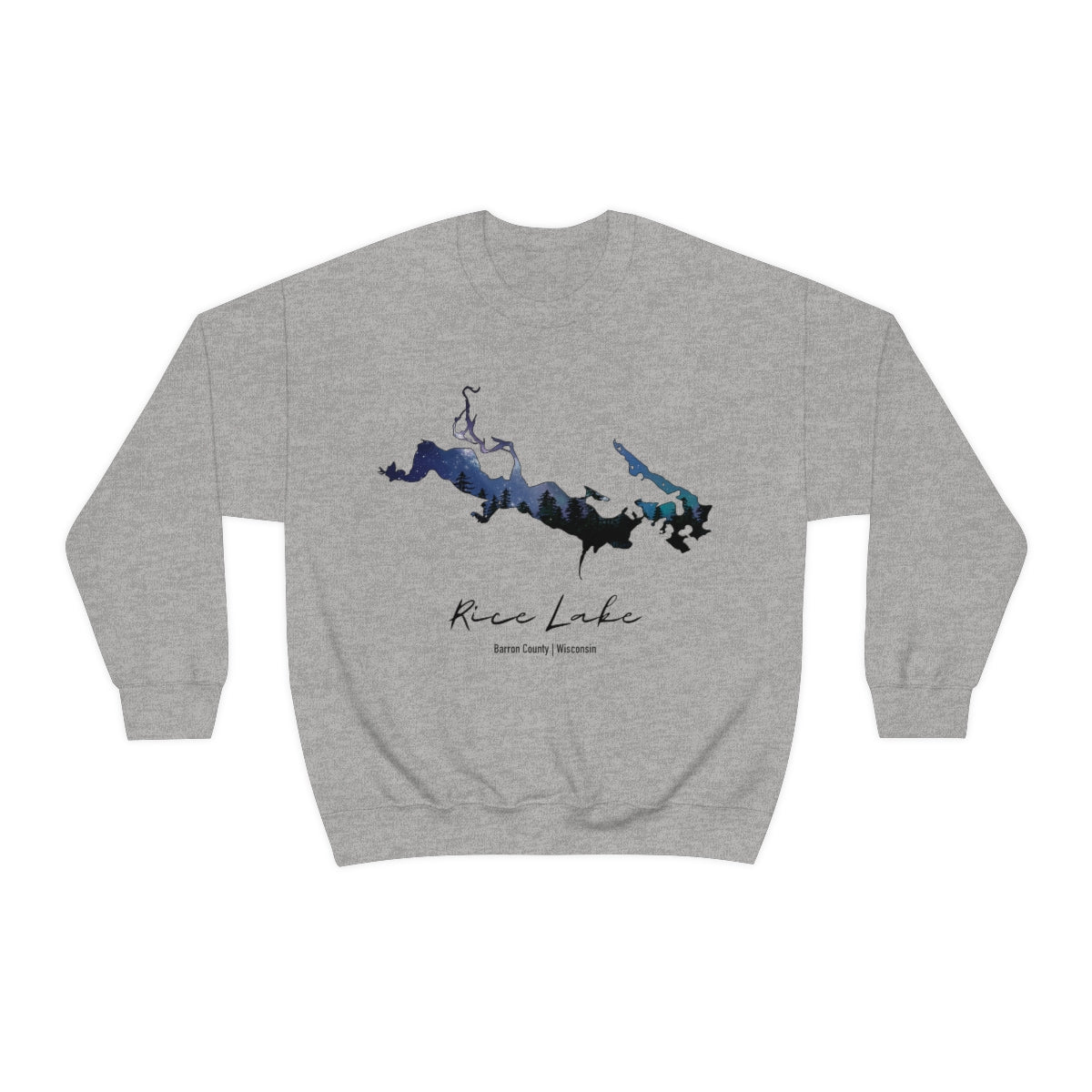 Rice Lake | Northern Lights | Crewneck Sweatshirt