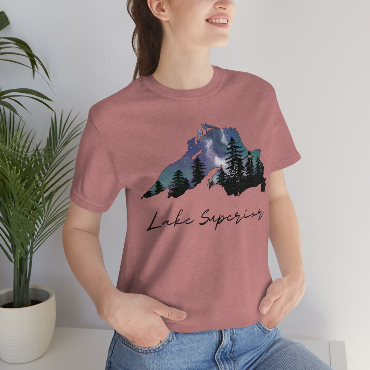 Lake Superior | Northern Lights | Crew Neck T Shirt