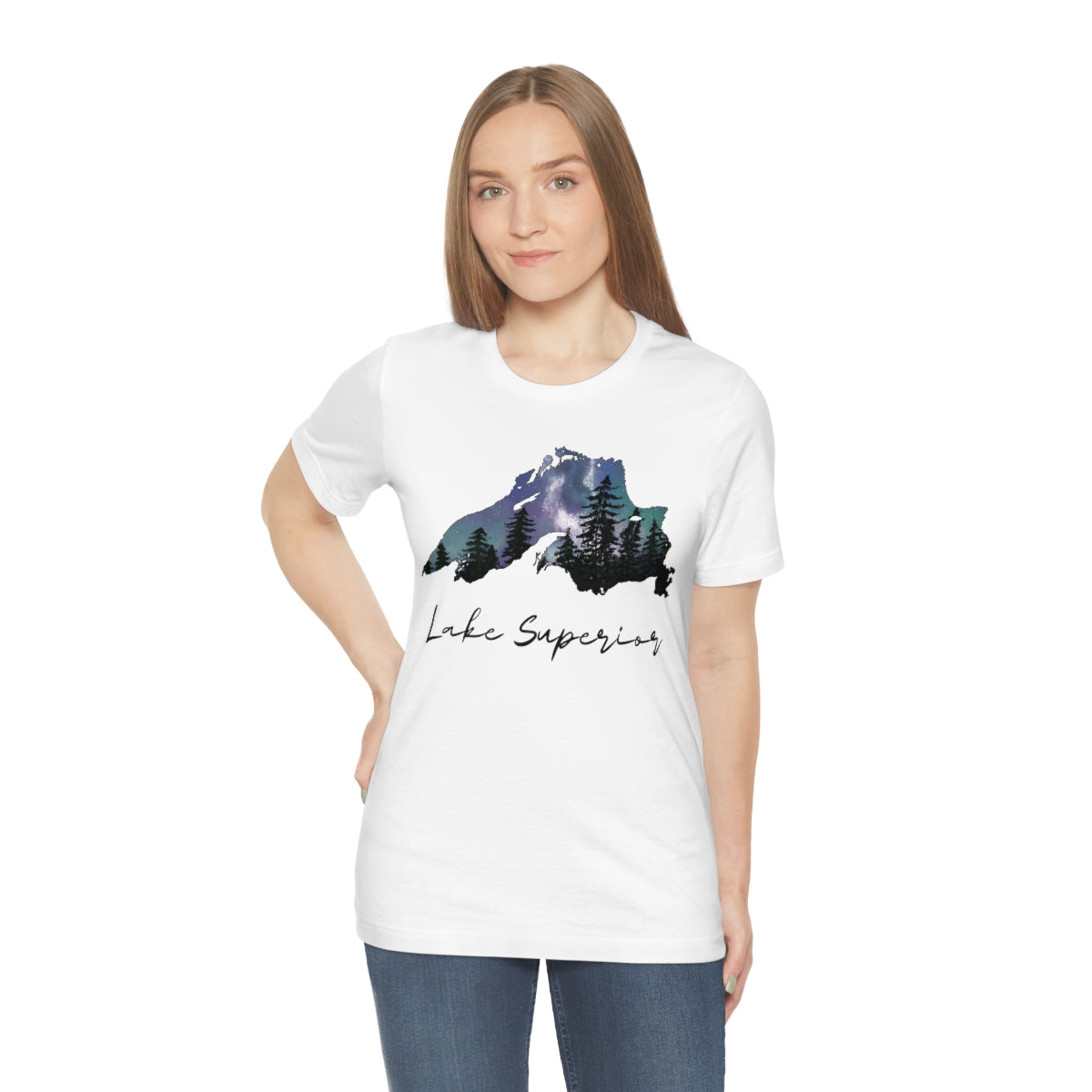 Lake Superior | Northern Lights | Crew Neck T Shirt