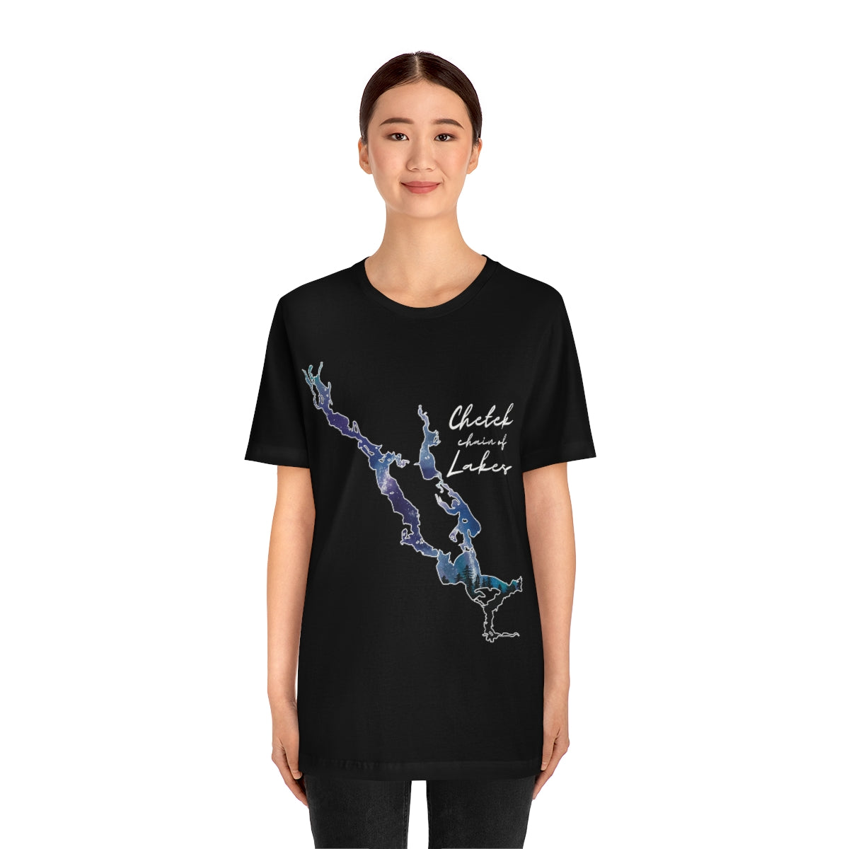 Chetek chain of Lakes | Northern Lights | Unisex Jersey T shirt