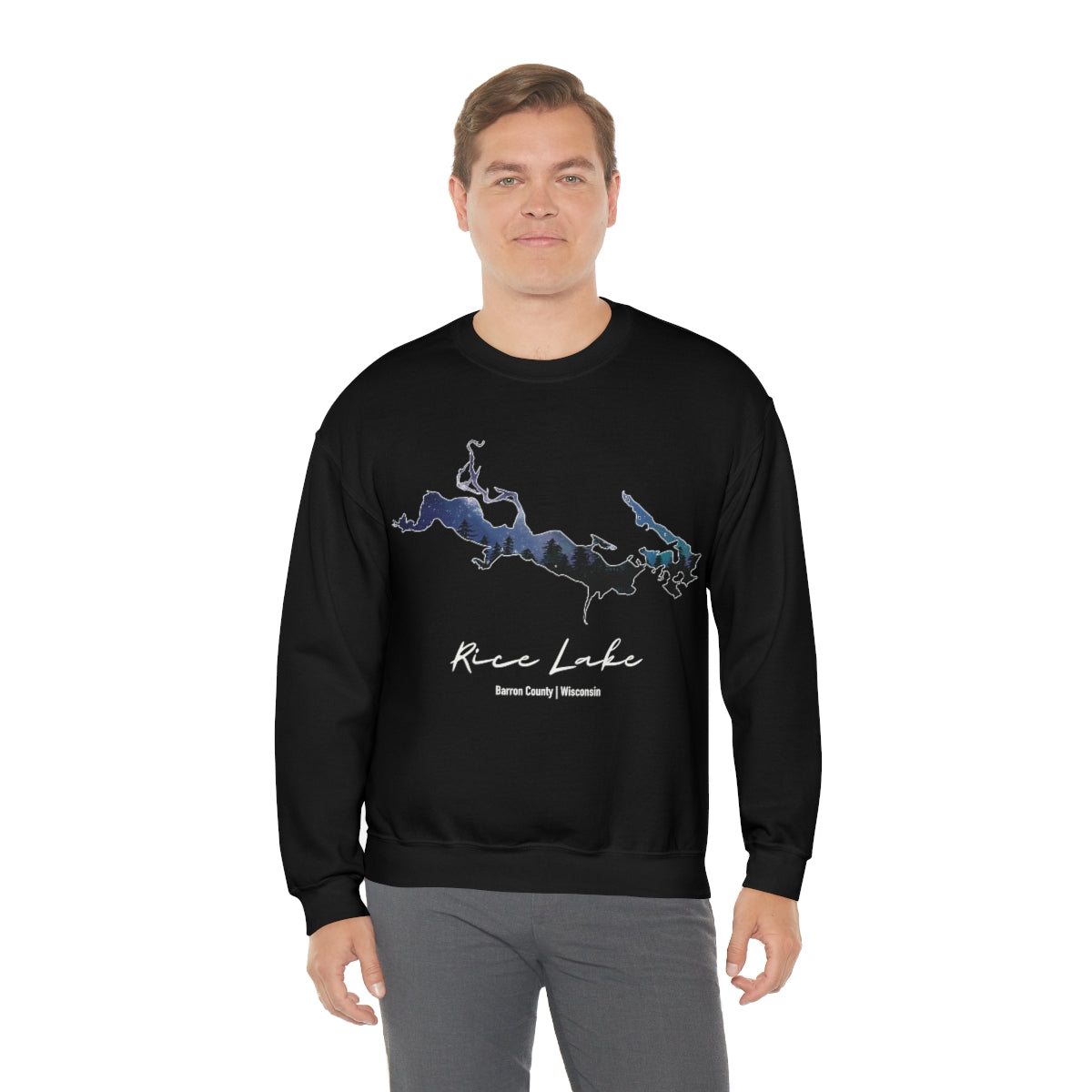 Rice Lake | Northern Lights | Crewneck Sweatshirt