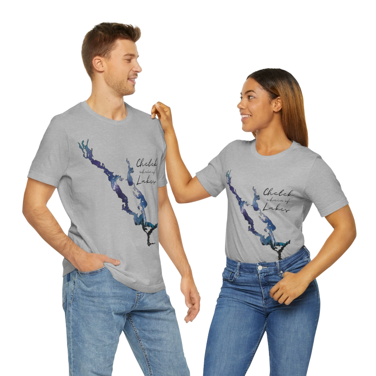 Chetek chain of Lakes | Northern Lights | Unisex Jersey T shirt