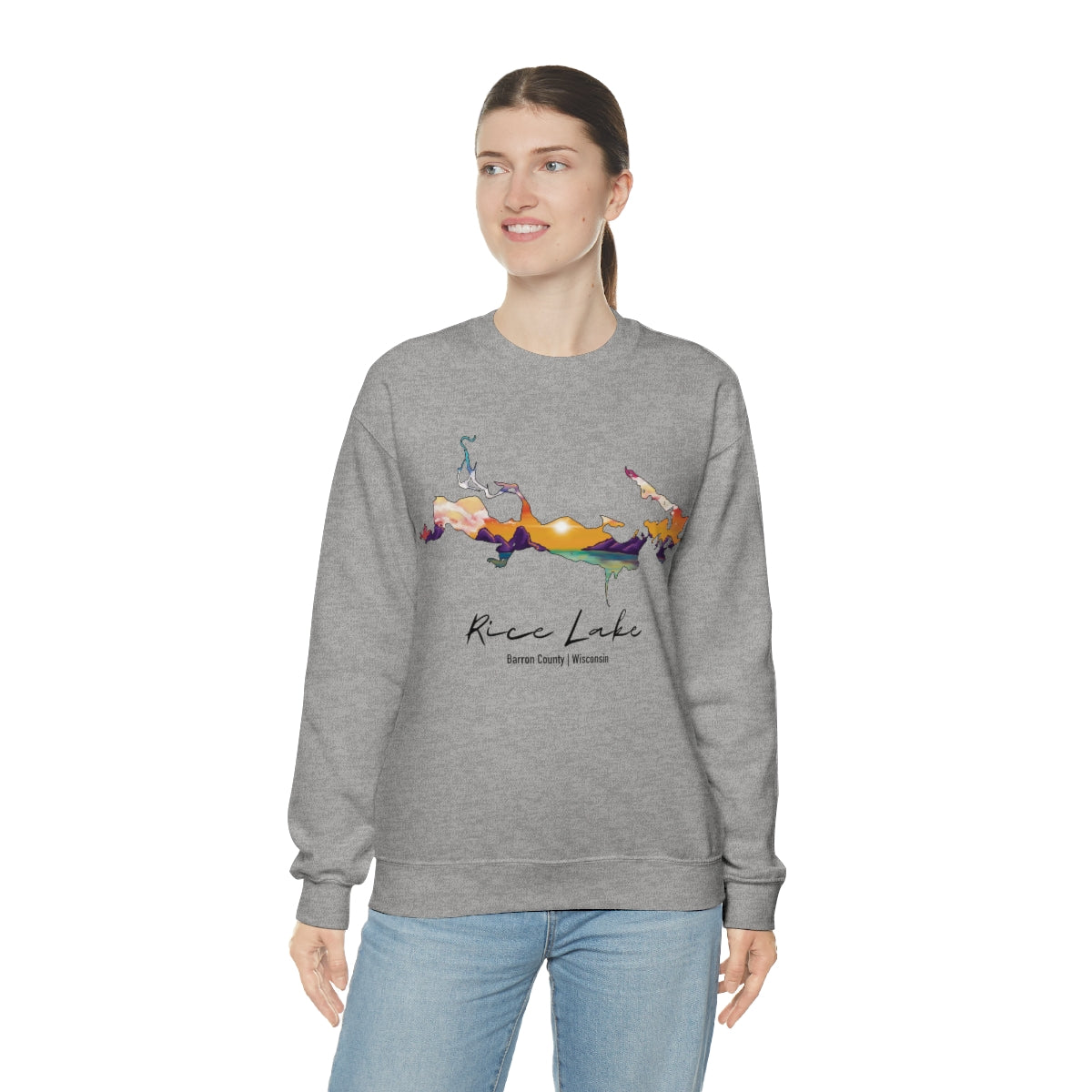 Rice Lake | Sunset | Crewneck Sweatshirt