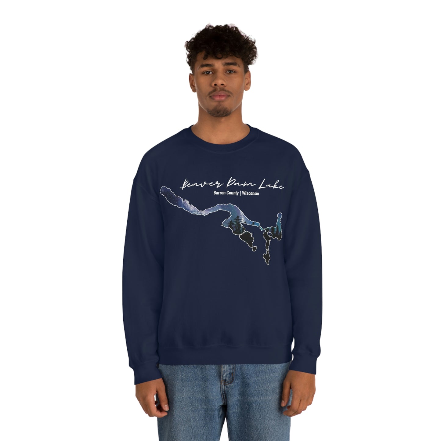 Beaver Dam Lake | Cumberland WI | Northern Lights | Crewneck Sweatshirt