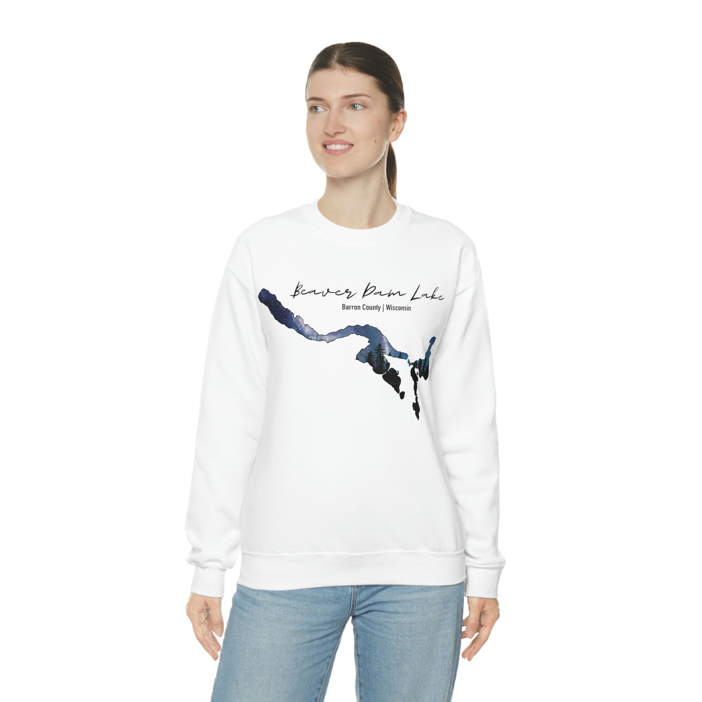 Beaver Dam Lake | Cumberland WI | Northern Lights | Crewneck Sweatshirt