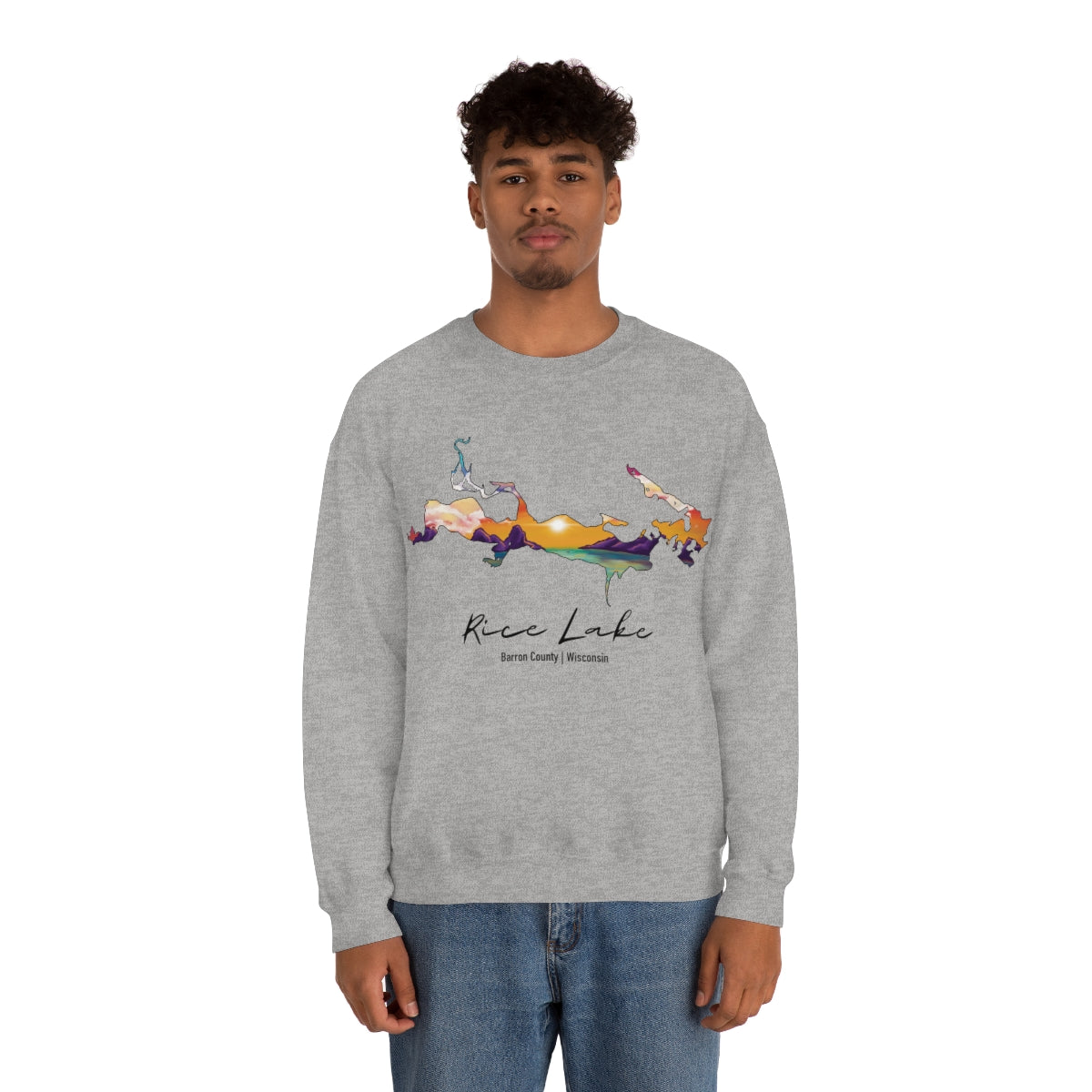 Rice Lake | Sunset | Crewneck Sweatshirt