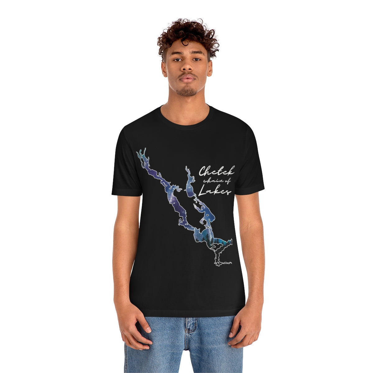 Chetek chain of Lakes | Northern Lights | Unisex Jersey T shirt