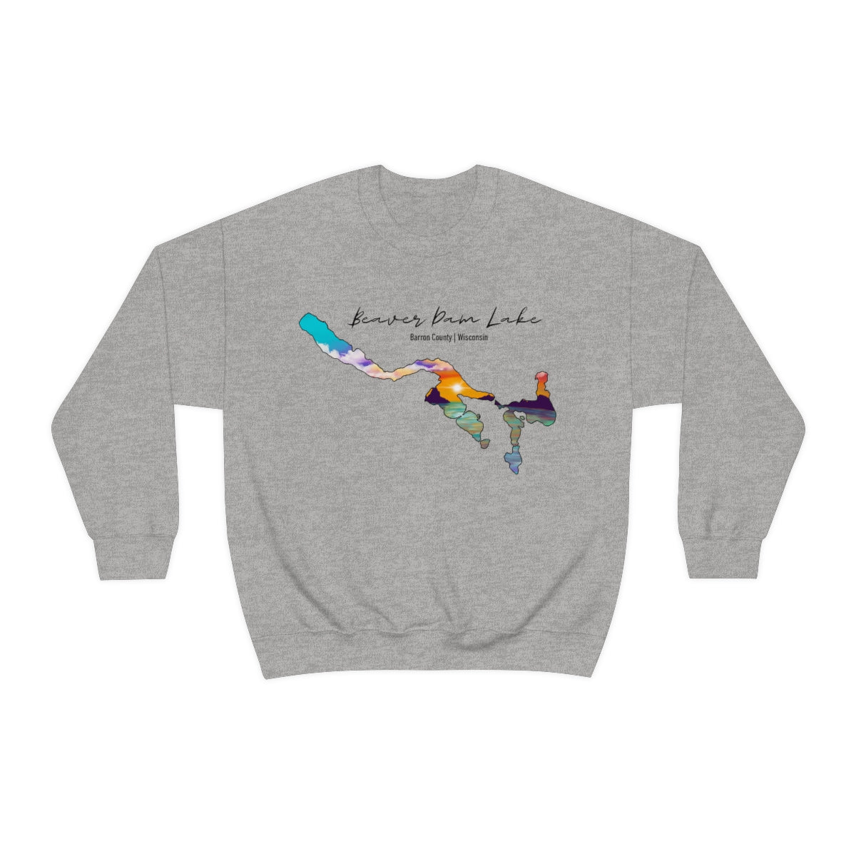 Beaver Dam Lake | Cumberland WI| Sunset | Crewneck Sweatshirt