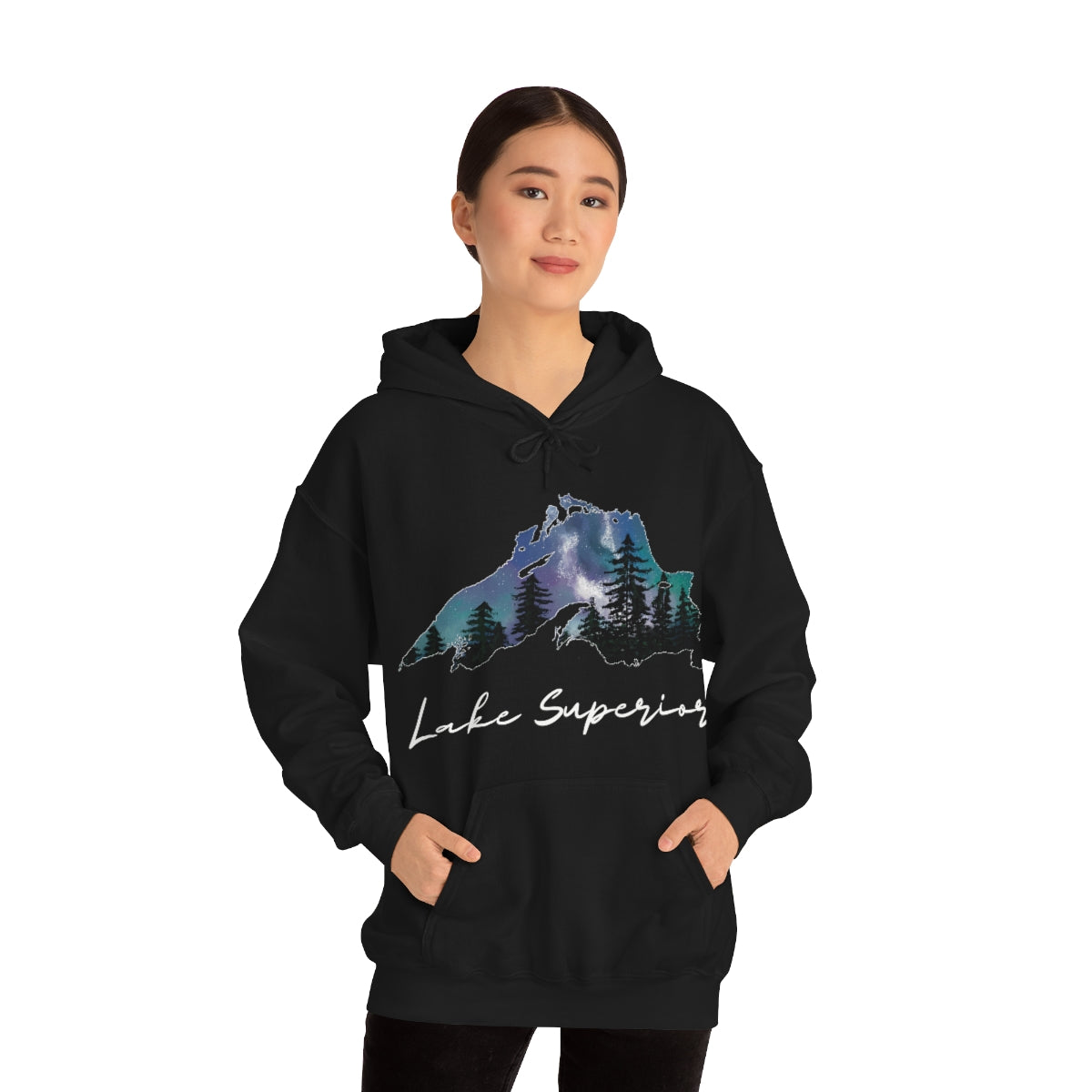 Lake Superior | Northern Lights |  Hooded Sweatshirt