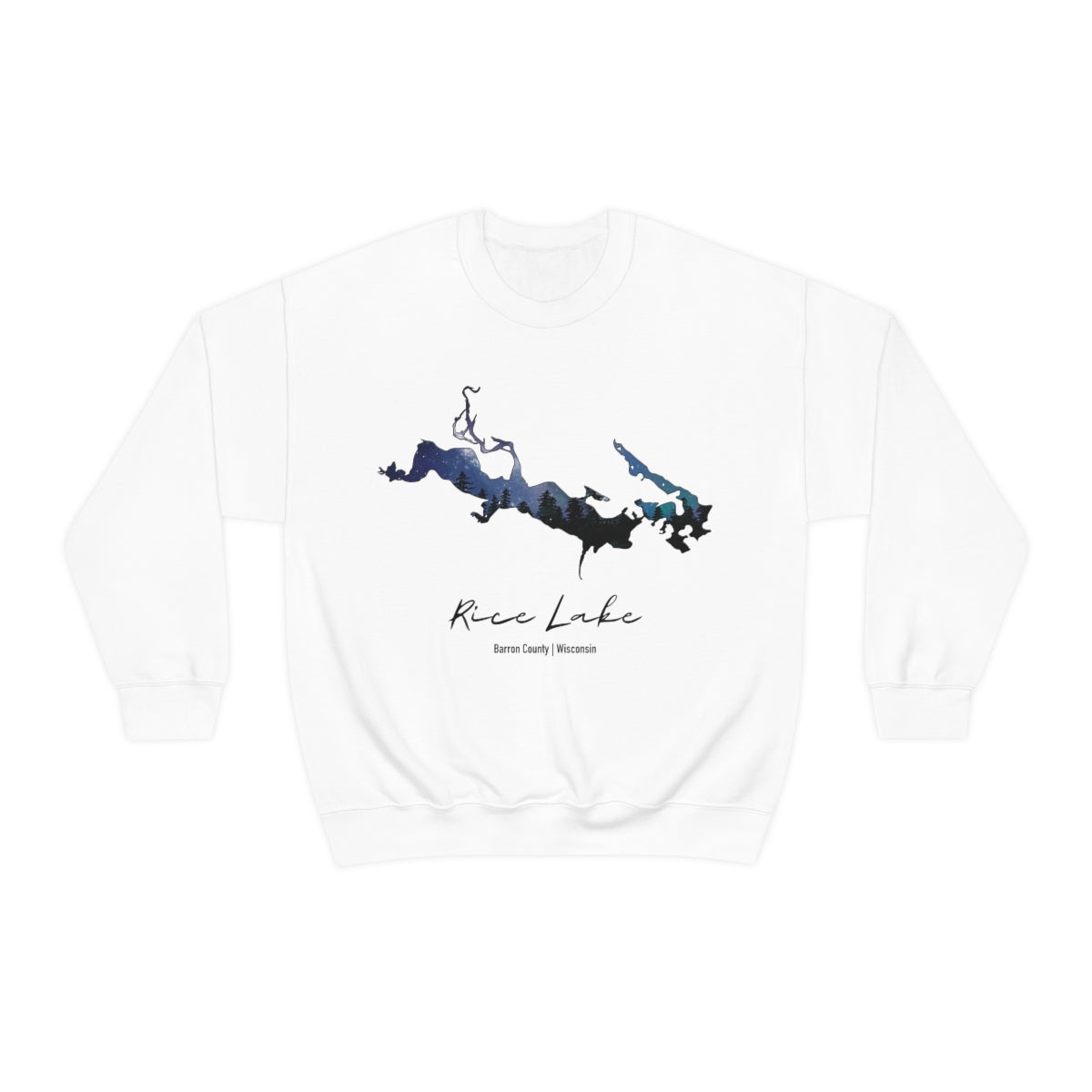 Rice Lake | Northern Lights | Crewneck Sweatshirt