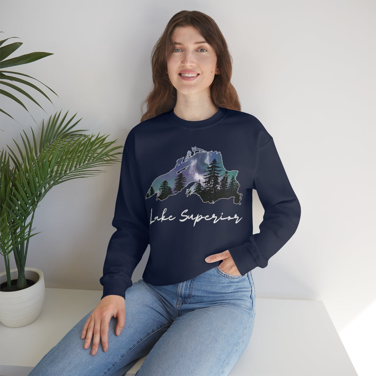 Lake Superior | Northern Lights | Crewneck Sweatshirt