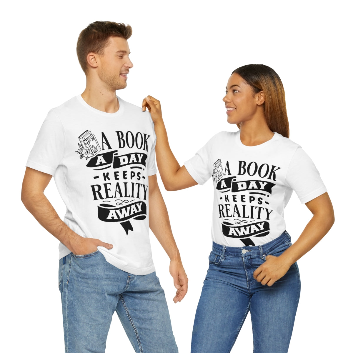 A Book A Day Keeps Reality Away | Unisex Short Sleeve Tee