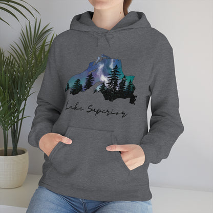 Lake Superior | Northern Lights |  Hooded Sweatshirt