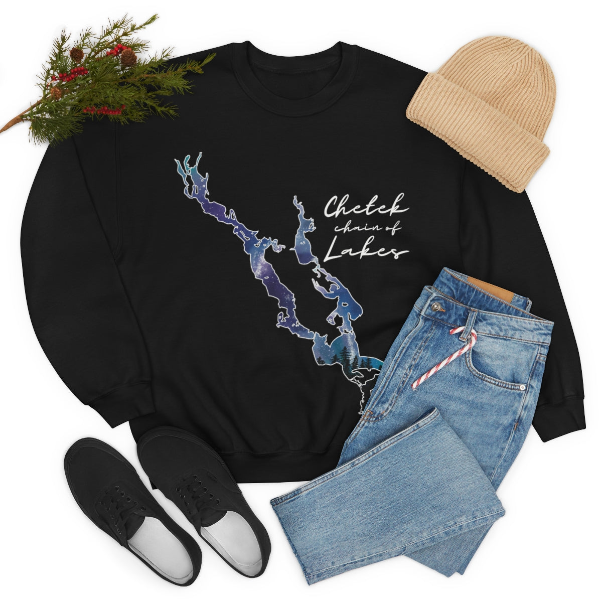 Chetek chain of Lakes | Northern Lights | Crewneck Sweatshirt