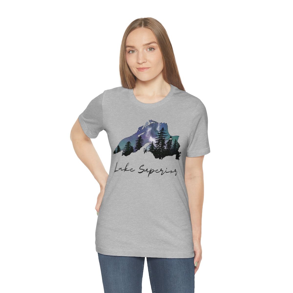 Lake Superior | Northern Lights | Crew Neck T Shirt