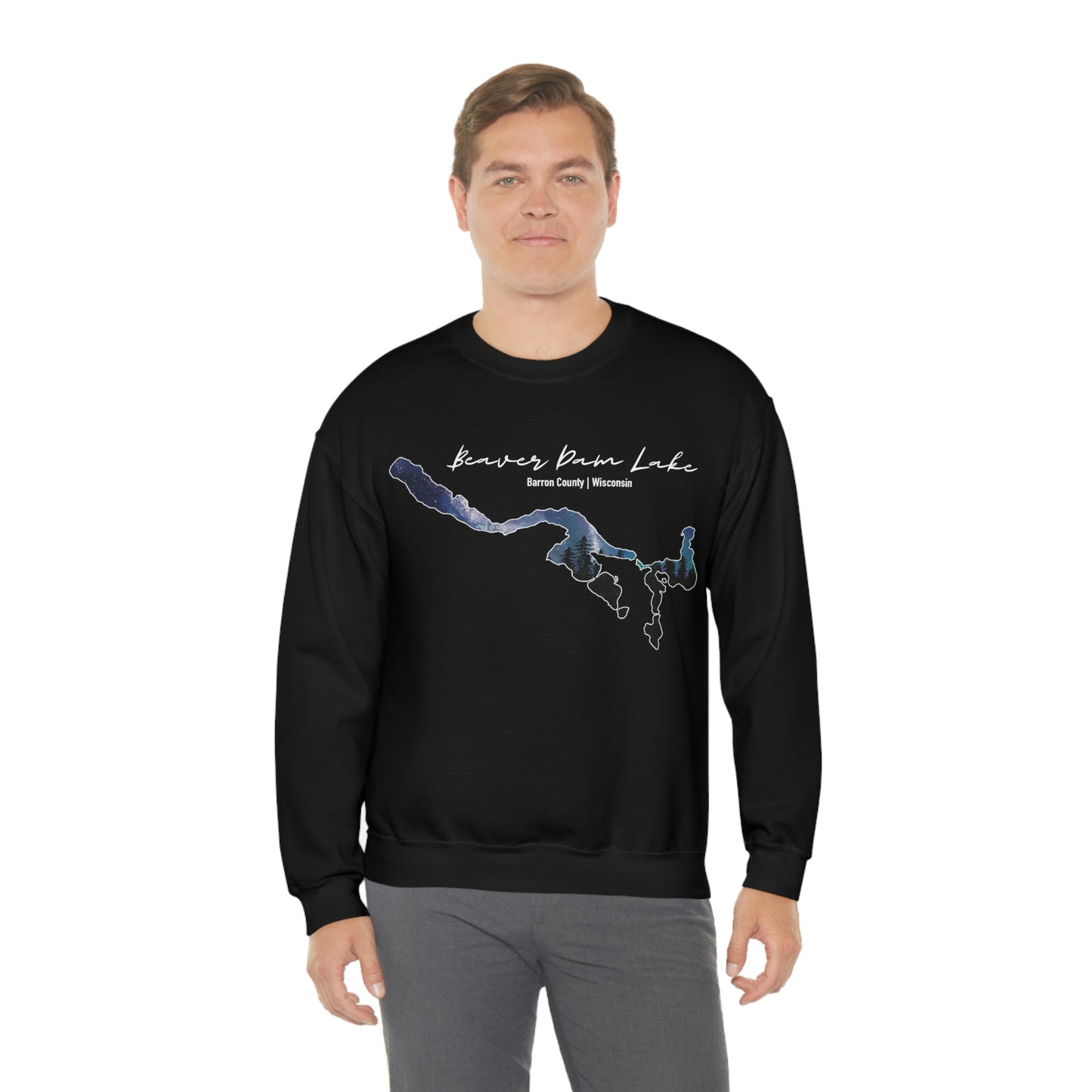 Beaver Dam Lake | Cumberland WI | Northern Lights | Crewneck Sweatshirt