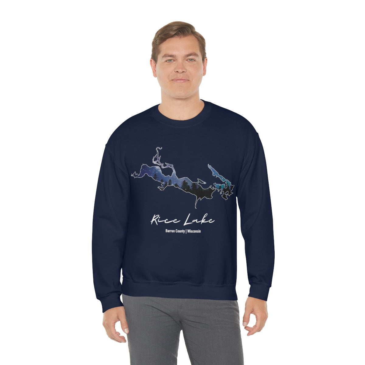 Rice Lake | Northern Lights | Crewneck Sweatshirt