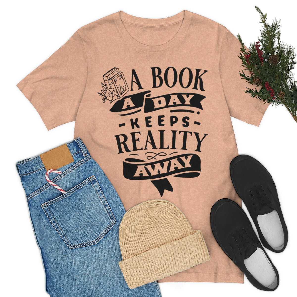 A Book A Day Keeps Reality Away | Unisex Short Sleeve Tee