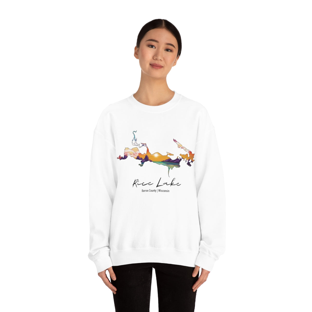 Rice Lake | Sunset | Crewneck Sweatshirt