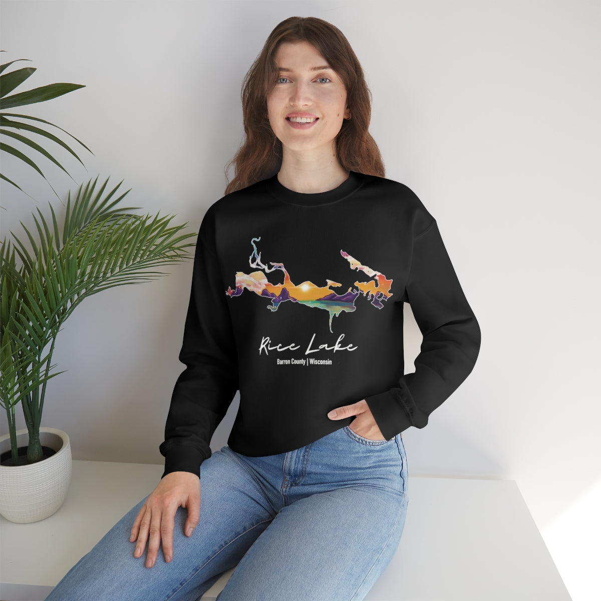 Rice Lake | Sunset | Crewneck Sweatshirt