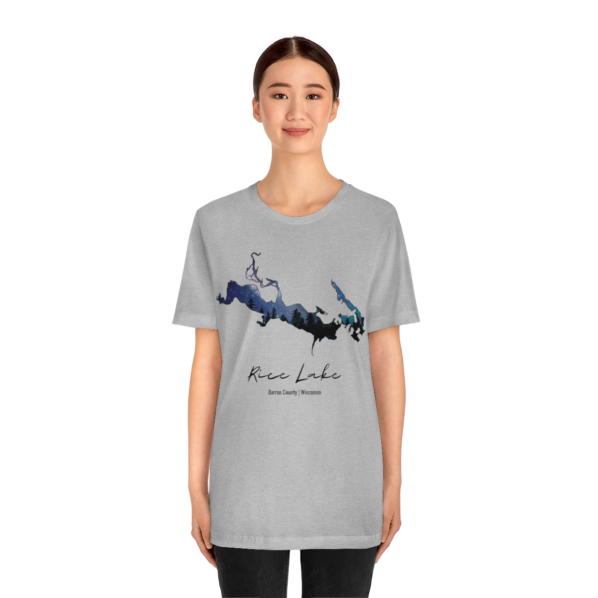 Rice Lake | Rice Lake Wisconsin | Barron County | Northern Lights | Unisex Jersey T shirt